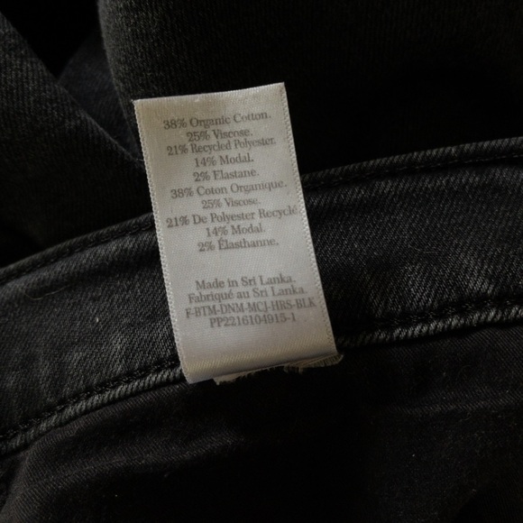 Everlane The Way High Skinny Jeans Organic Cotton Washed Black 28 6 Crop - Picture 12 of 12